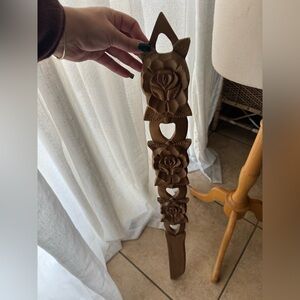 Vintage rose knife wall hanging retro mid century